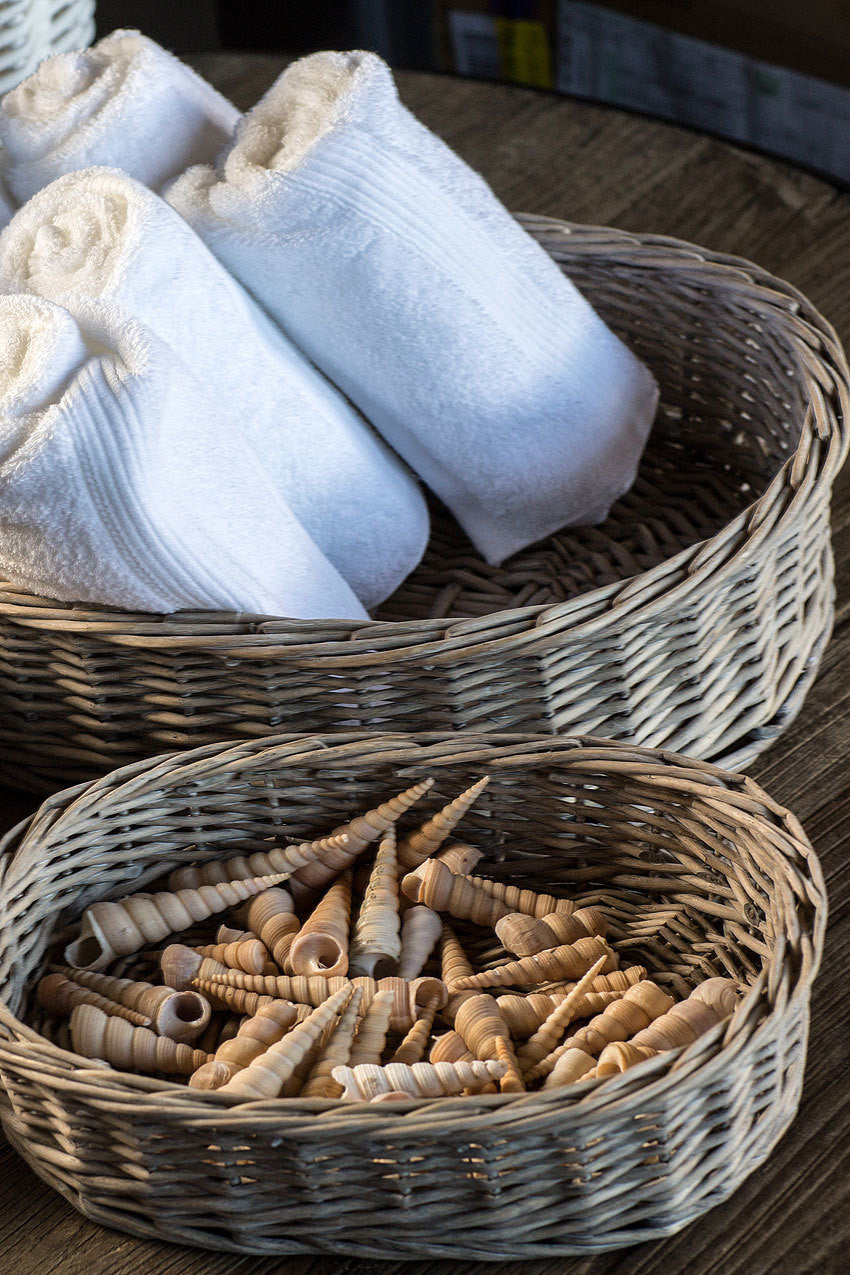 Vagabond Vintage Set of Three Willow Oval Baskets | Modishstore | Bins, Baskets & Buckets