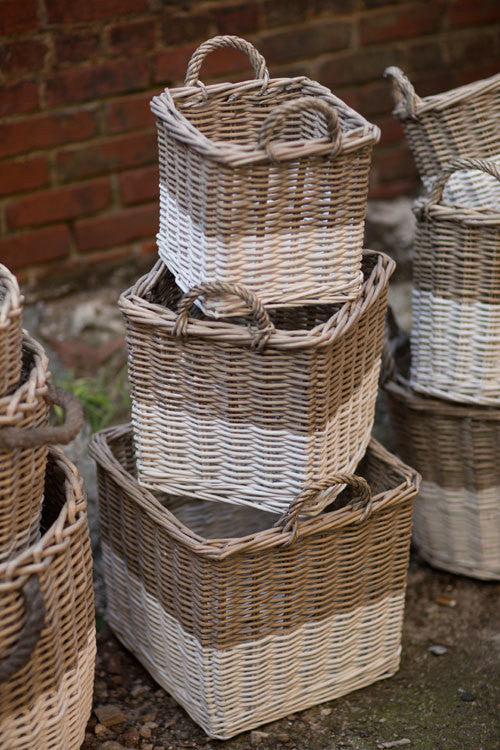 Vagabond Vintage Willow Square Basket Set of 3 | Modishstore | Bins, Baskets & Buckets-2