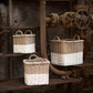 Vagabond Vintage Willow Square Basket Set of 3 | Modishstore | Bins, Baskets & Buckets