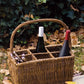 Vagabond Vintage 6-Compartment Wine Basket | Modishstore | Bins, Baskets & Buckets