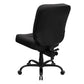 Flash Furniture WL-735SYG-BK-LEA-GG Hercules Series Black Leather Executive Swivel Office Chair With Extra Wide Seat | Office Chairs | Modishstore - 3