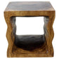 Haussmann Wavey Pierced Cube 18" Walnut | End Tables | Modishstore-2