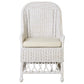 Daphnie Rattan Arm Chair-White Aged Finish by Jeffan | Armchairs | Modishstore