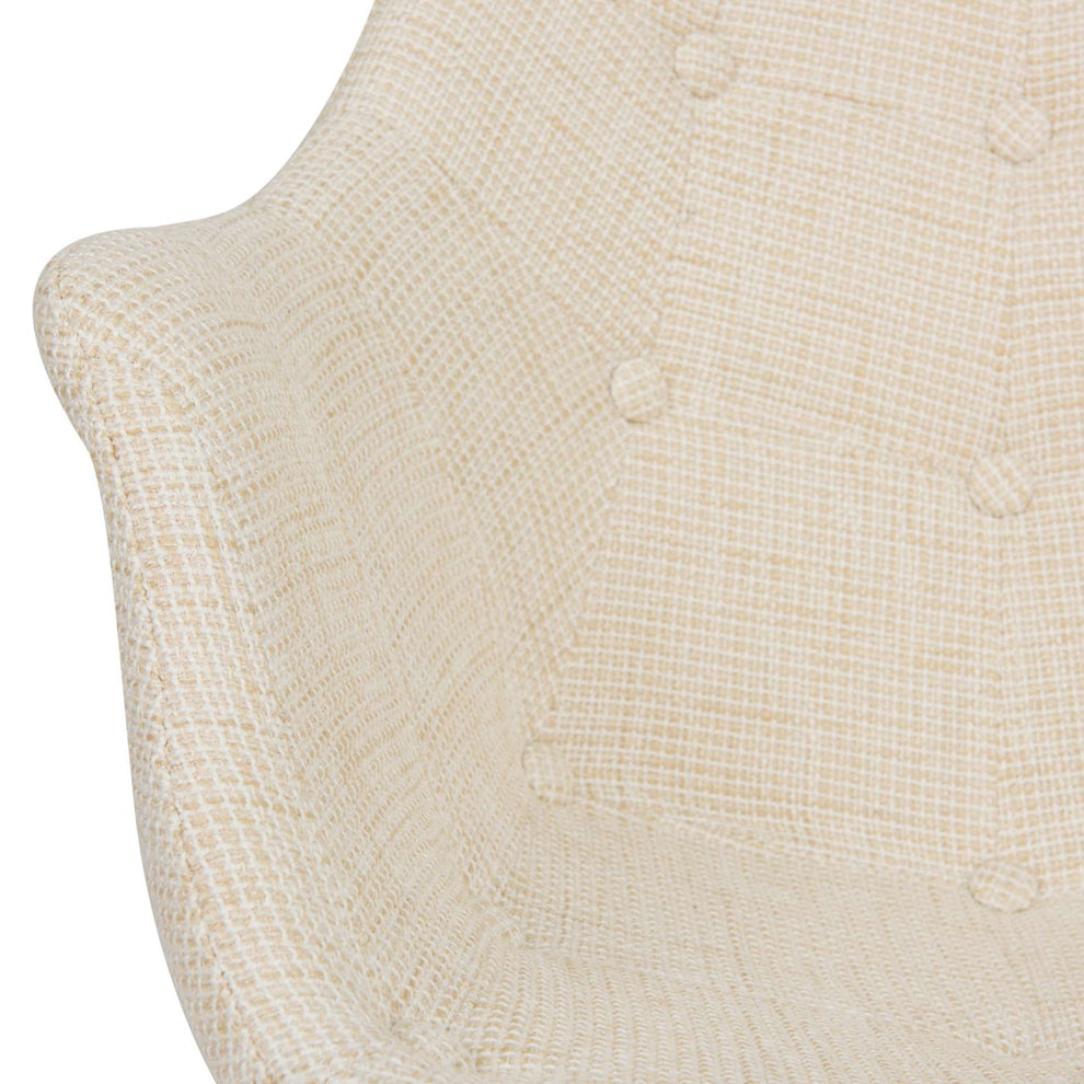 LeisureMod Willow Twill Fabric Eiffel Rocking Chair | Rocking Chairs | Modishstore - 4
