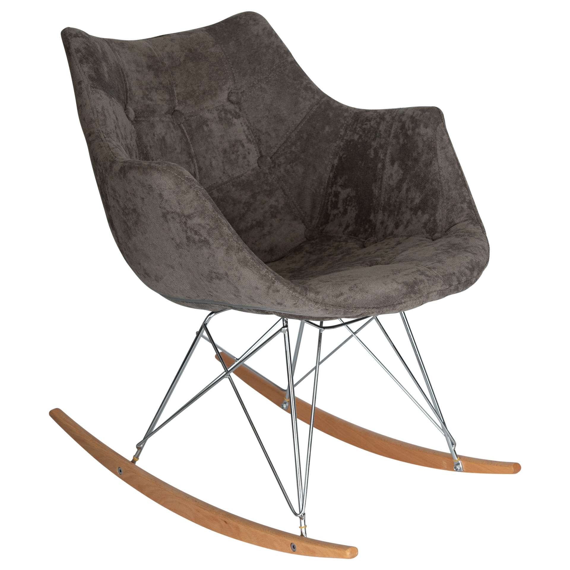 LeisureMod Willow Velvet Eiffel Base Rocking Chair | Rocking Chairs | Modishstore - 13