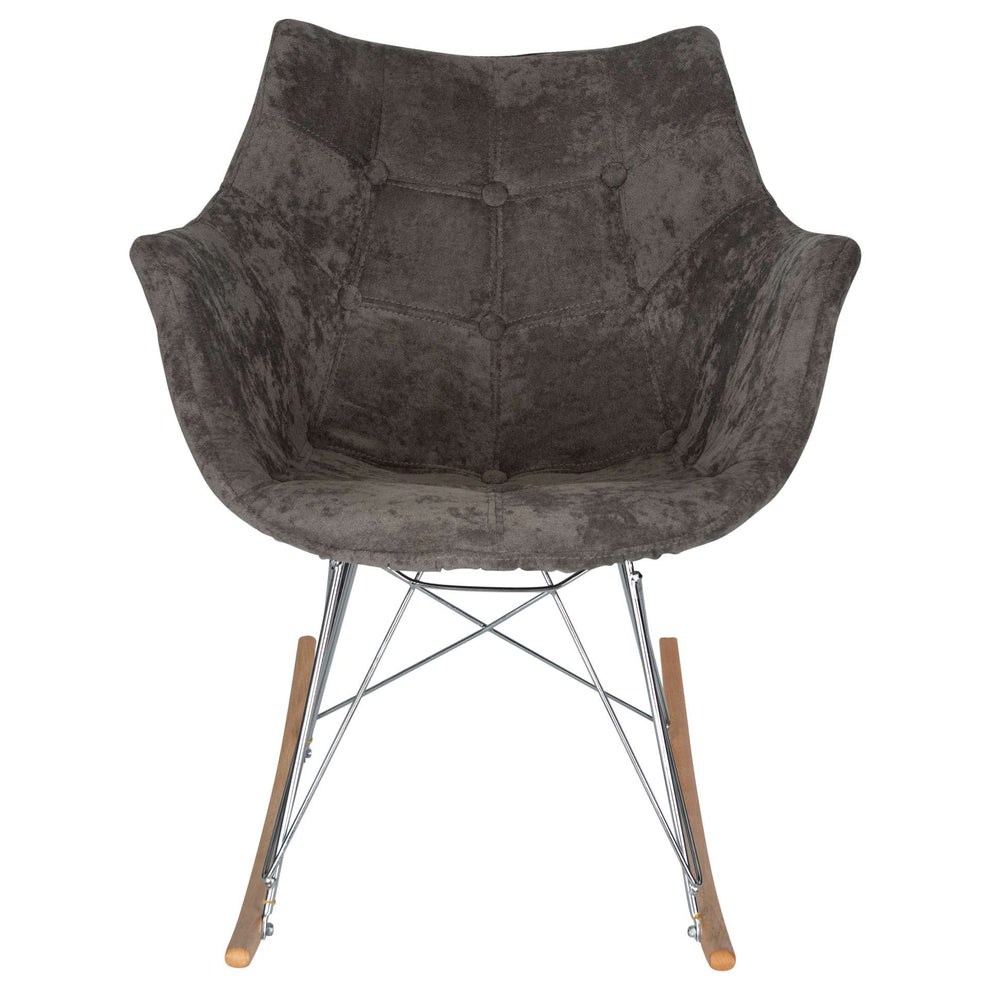 LeisureMod Willow Velvet Eiffel Base Rocking Chair | Rocking Chairs | Modishstore - 8