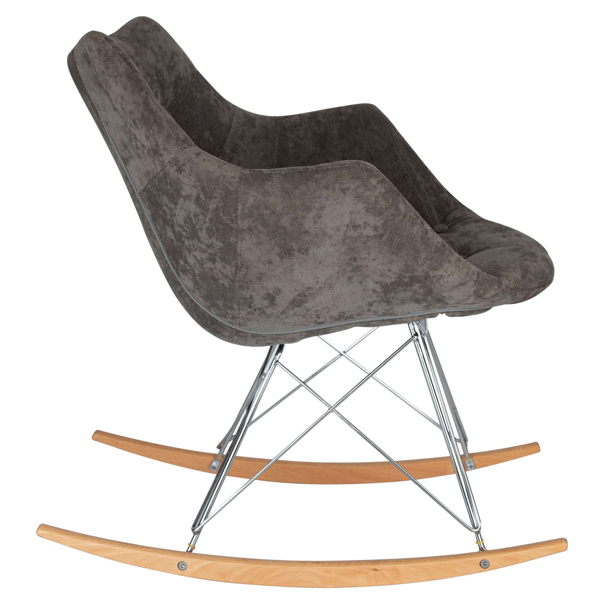 LeisureMod Willow Velvet Eiffel Base Rocking Chair | Rocking Chairs | Modishstore - 10