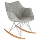LeisureMod Willow Velvet Eiffel Base Rocking Chair | Rocking Chairs | Modishstore - 19