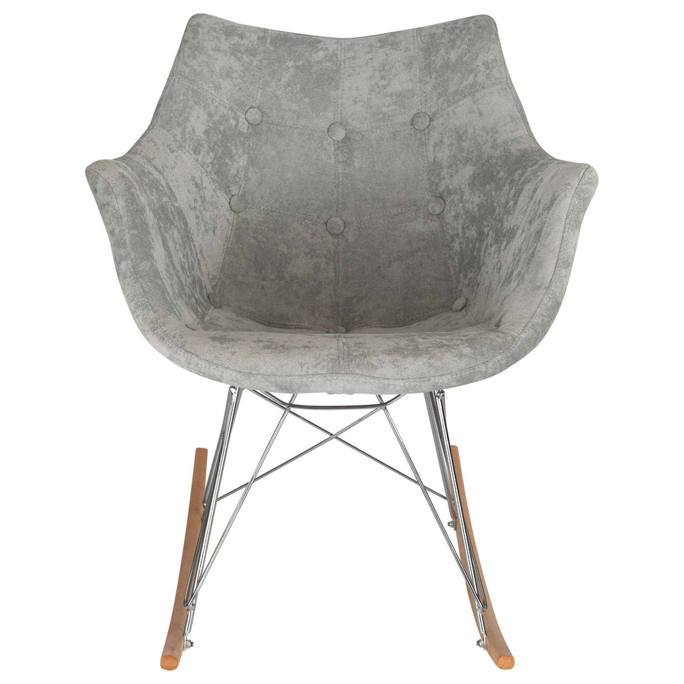 LeisureMod Willow Velvet Eiffel Base Rocking Chair | Rocking Chairs | Modishstore - 14