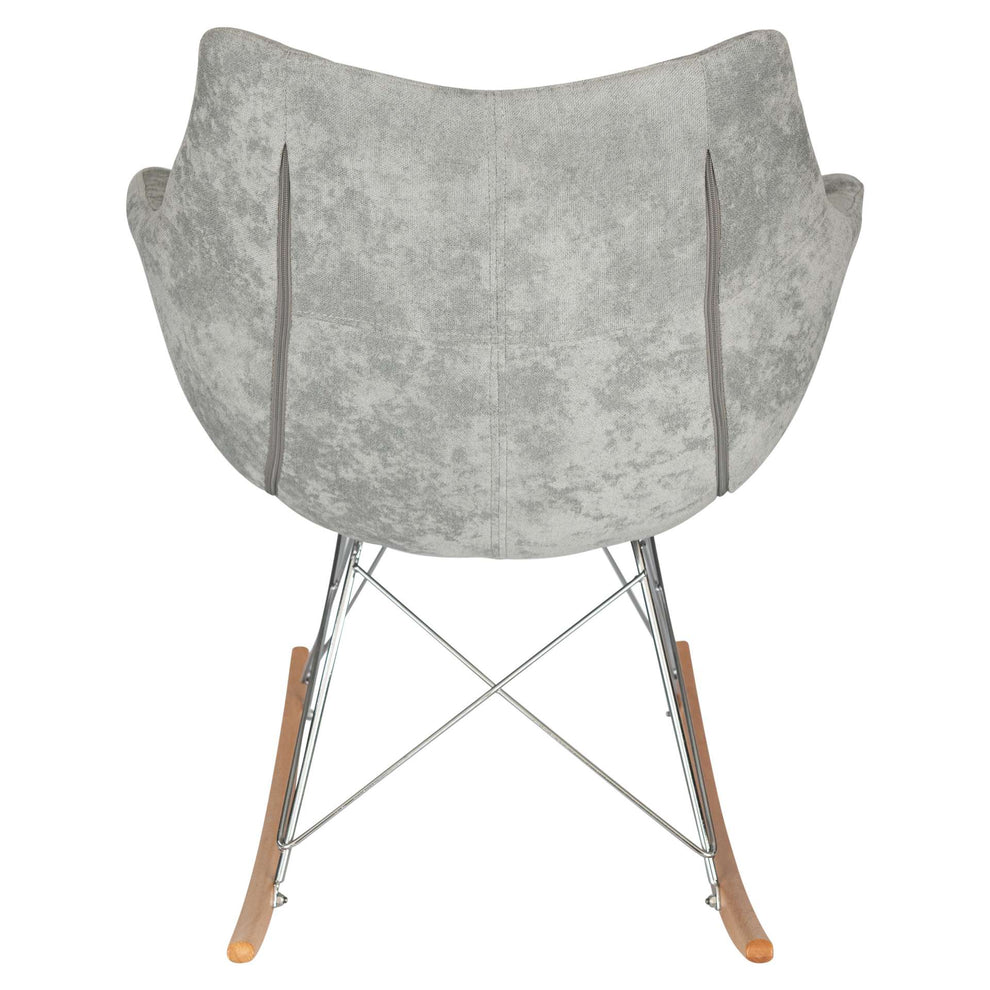 LeisureMod Willow Velvet Eiffel Base Rocking Chair | Rocking Chairs | Modishstore - 15