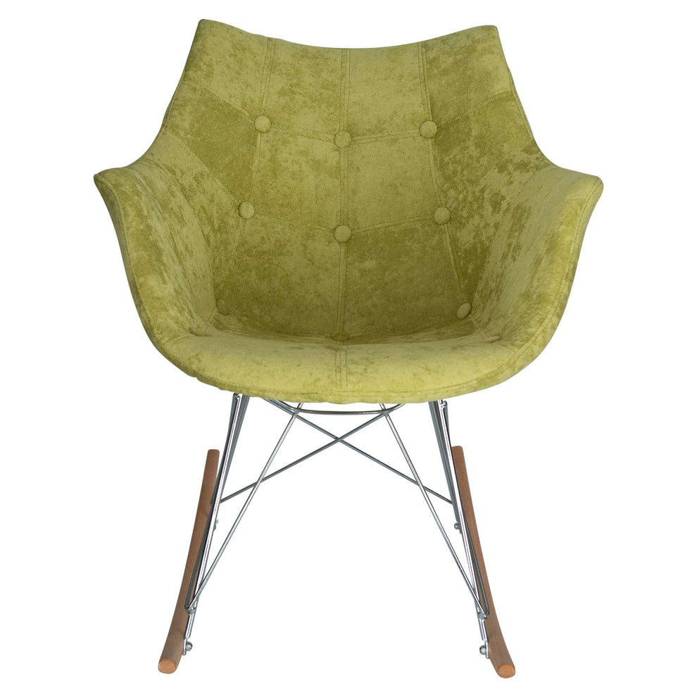 LeisureMod Willow Velvet Eiffel Base Rocking Chair | Rocking Chairs | Modishstore - 20