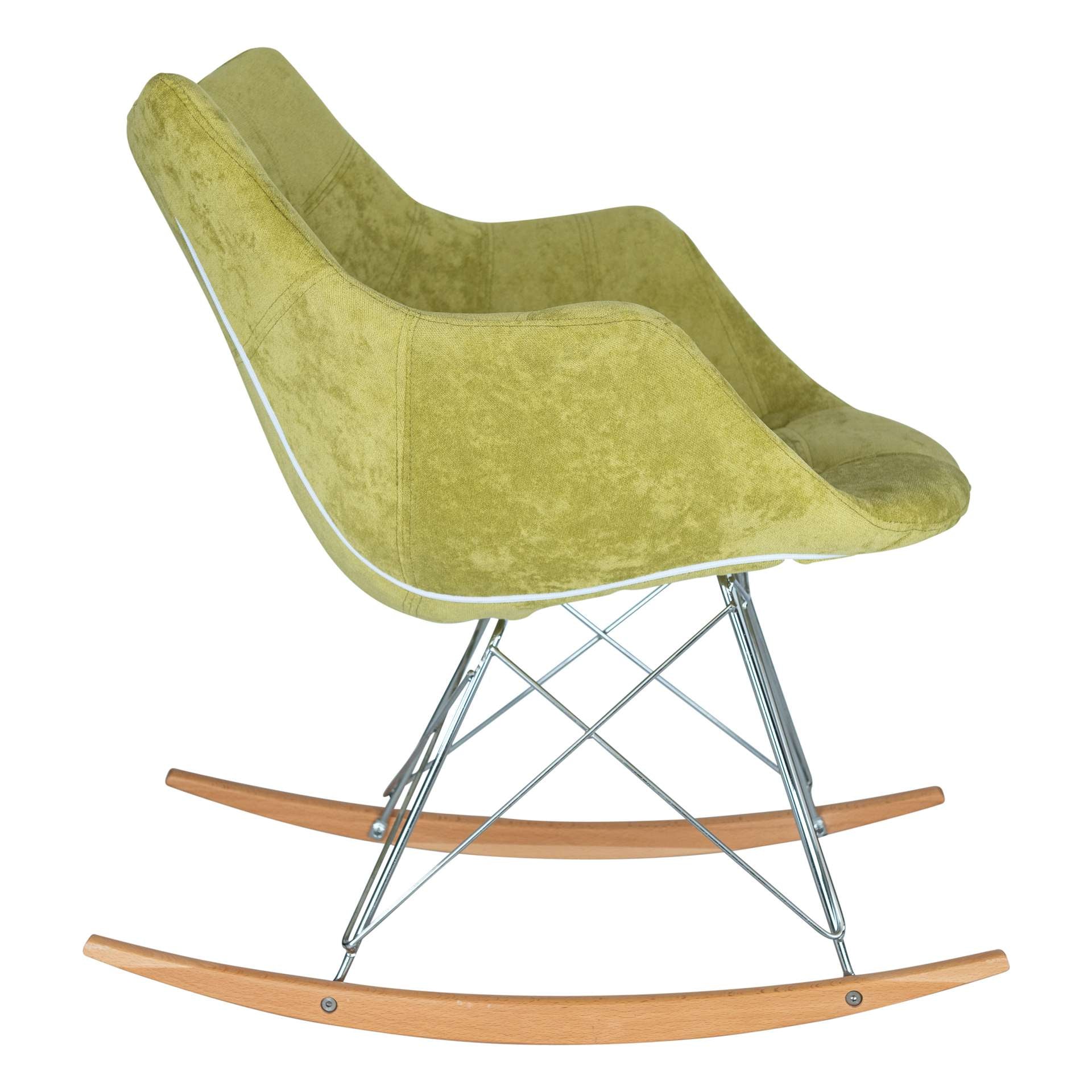 LeisureMod Willow Velvet Eiffel Base Rocking Chair | Rocking Chairs | Modishstore - 22