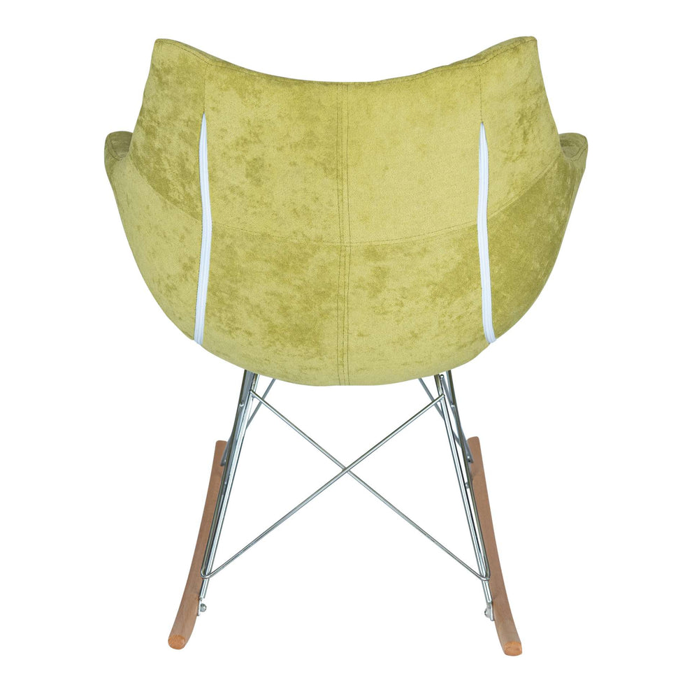 LeisureMod Willow Velvet Eiffel Base Rocking Chair | Rocking Chairs | Modishstore - 21
