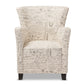 baxton studio benson french script patterned fabric club chair and ottoman set | Modish Furniture Store-2