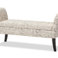 baxton studio avignon script patterned french laundry fabric storage ottoman bench | Modish Furniture Store-2