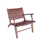 Oslo Leather & Teak Arm Chair-3