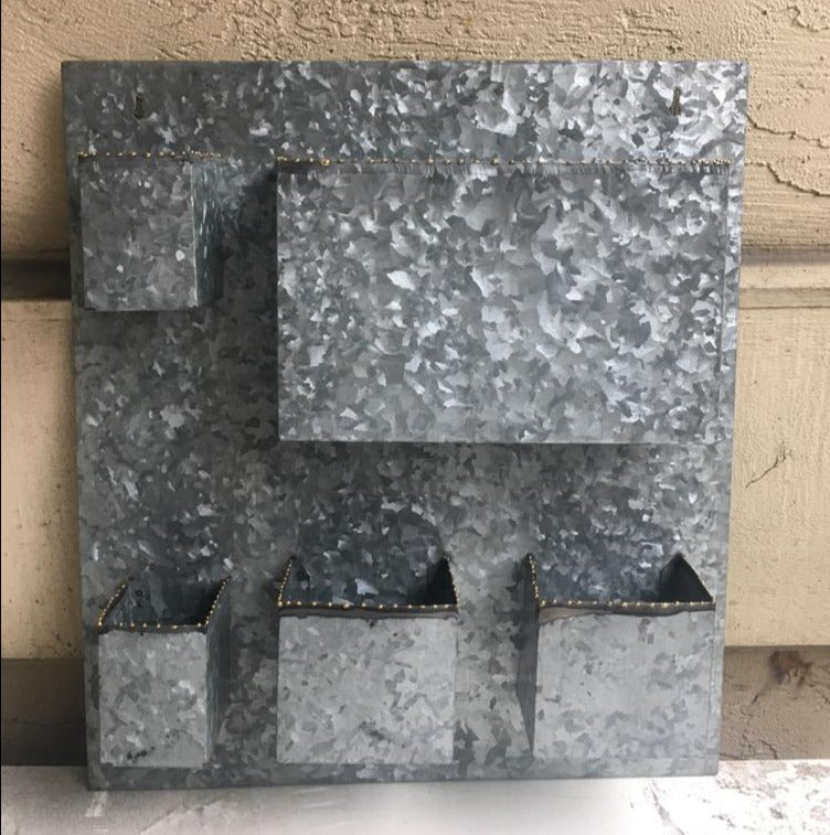 Five Pocket Metal Wall Planter/ Utility Organiser-3