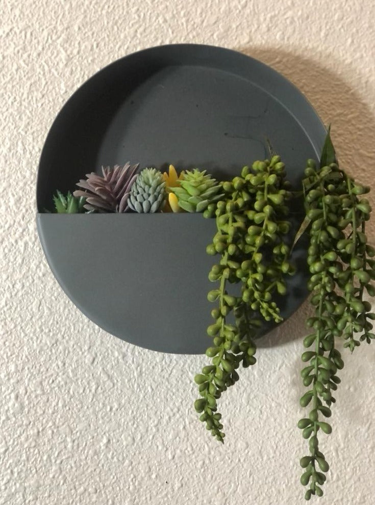 Wall Planters- Zinc Indoor/Outdoor Planters-Circle & Semi Circle by Artisan Living | ModishStore | Planters, Troughs & Cachepots-6