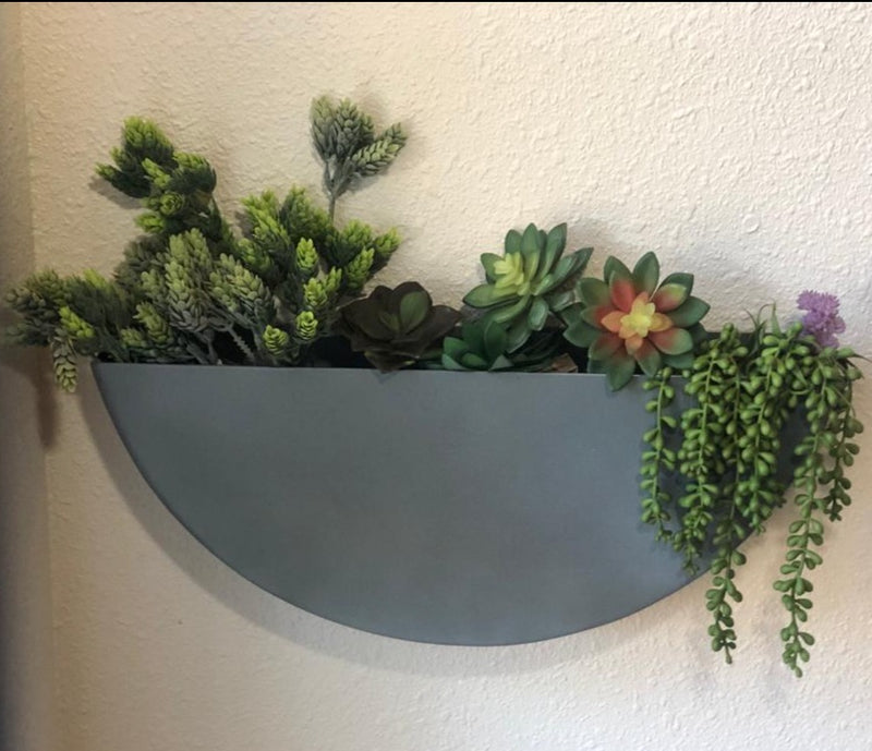 Wall Planters- Zinc Indoor/Outdoor Planters-Circle & Semi Circle by Artisan Living | ModishStore | Planters, Troughs & Cachepots-9