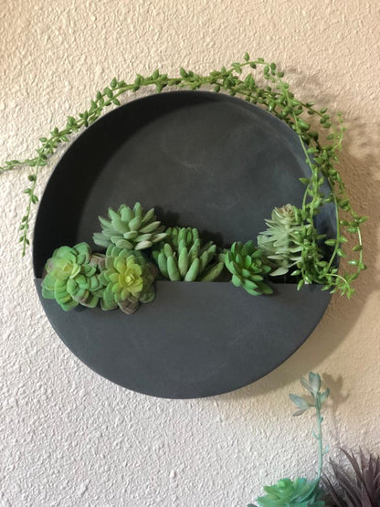 Wall Planters- Zinc Indoor/Outdoor Planters-Circle & Semi Circle by Artisan Living | ModishStore | Planters, Troughs & Cachepots-10
