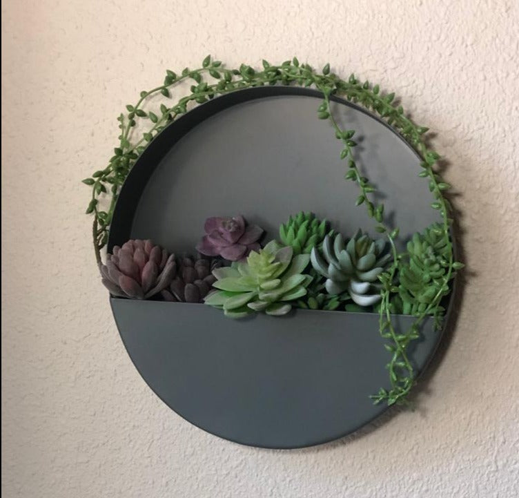 Wall Planters- Zinc Indoor/Outdoor Planters-Circle & Semi Circle by Artisan Living | ModishStore | Planters, Troughs & Cachepots-7
