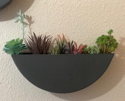 Wall Planters- Zinc Indoor/Outdoor Planters-Circle & Semi Circle by Artisan Living | ModishStore | Planters, Troughs & Cachepots-12