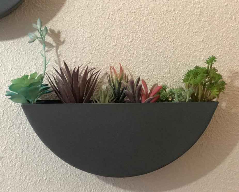 Wall Planters- Zinc Indoor/Outdoor Planters-Circle & Semi Circle by Artisan Living | ModishStore | Planters, Troughs & Cachepots-12