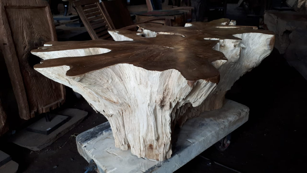 Teak Root Table Base- 62in x 37in x19.6 in | Coffee Tables Base | Modishstore-2