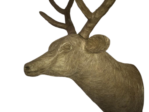 Driftwood Deer Head With Antlers- 4 ft x3 ft x 2 ft- Stag Trophy