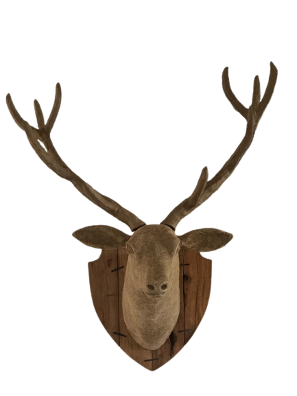 Driftwood Deer Head With Antlers- 4 ft x3 ft x 2 ft- Stag Trophy Head by Artisan Living | Trophy Head | Modishstore-6