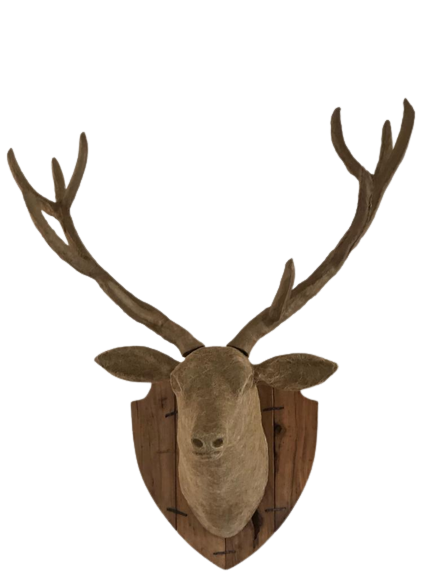 Driftwood Deer Head With Antlers- 4 ft x3 ft x 2 ft- Stag Trophy Head by Artisan Living | Trophy Head | Modishstore-4