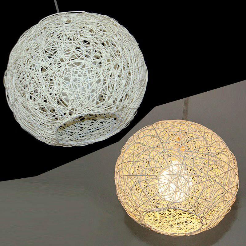 Wicker Rattan Ball Globe Sphere Pendant Light By Artisan Living | Pendant Lamps | SC-17072S | Modishstore - 2