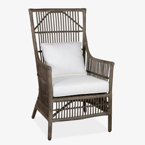 Winston Rattan High Back Arm Chair by Jeffan | Armchairs | Modishstore - 2