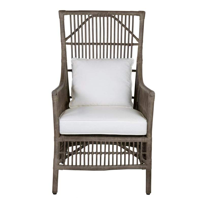 Winston Rattan High Back Arm Chair by Jeffan | Armchairs | Modishstore - 3