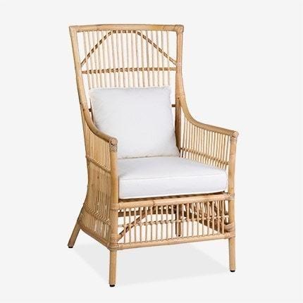 Winston Rattan High Back Arm Chair by Jeffan | Armchairs | Modishstore - 8