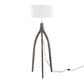 Wishbone Contemporary Floor Lamp in Grey Washed Wood with White Linen Shade By LumiSource | Floor Lamps | Modishstore - 5