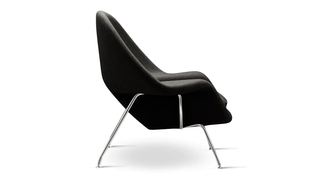 Haven Lounge Chair & Ottoman, Black By Modholic | Lounge Chairs | Modishstore - 5