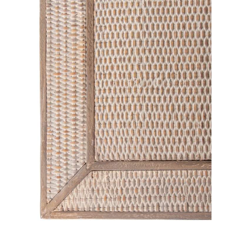 Wythe Bayur Wood Coffee Table with Woven Rattan Inset Brown and Tan by Jeffan | Coffee Tables | Modishstore - 2