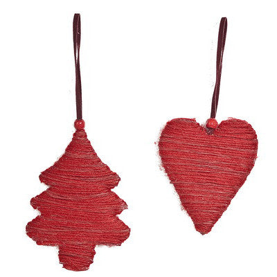 A&B Home Heart & Tree Christmas Ornament - 2 Pc/Box - Set of 12 | Holiday | Modishstore
