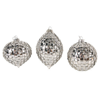 A&B Home Ball Onion Kismet Christmas Ornaments - 3 Asst Pc/Box - Set Of 6 | Holiday | Modishstore