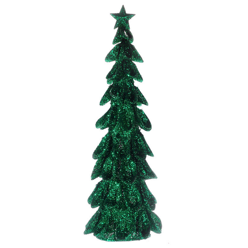 A&B Home Christmas Decor Mesh Ruffle Tree - Set Of 2 | Holiday | Modishstore