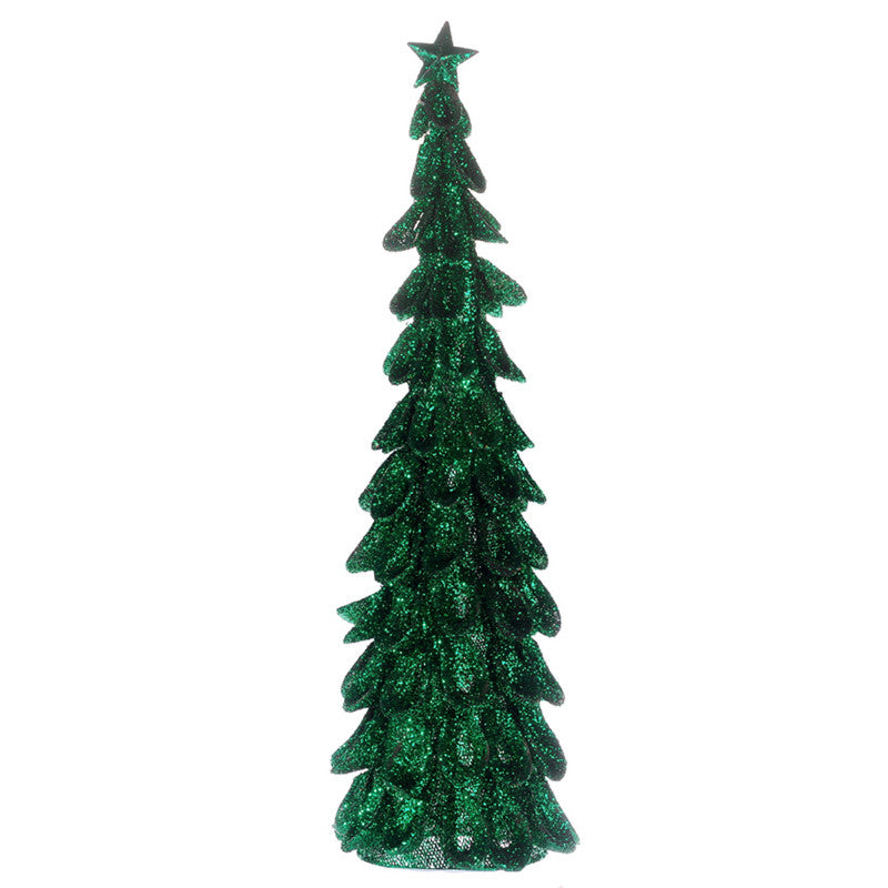 A&B Home Christmas Decor Mesh Ruffle Tree - Set Of 2 | Holiday | Modishstore - 2