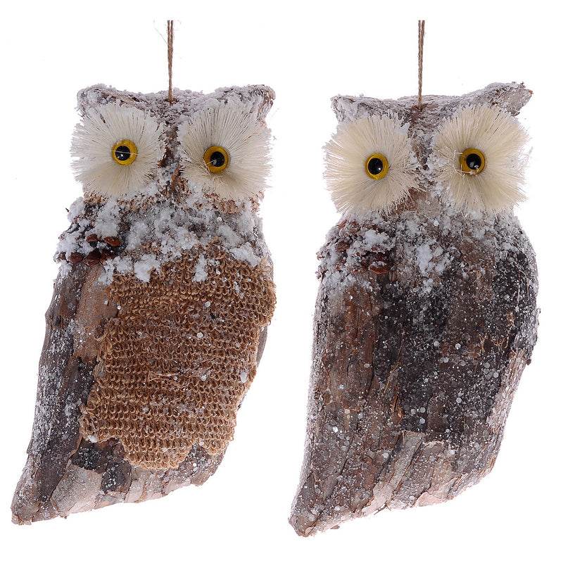 A&B Home Hanging Owl Christmas Ornaments - 2Pc/Box - Set of 6 | Holiday | Modishstore