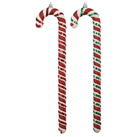 A&B Home Candycane Red & Green Christmas Ornaments - 2 Pc/Box - Set/6 | Holiday | Modishstore
