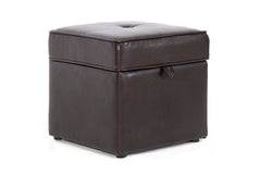 Baxton Studio Sydney Brown Modern Ottoman - Storage Ottoman