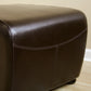 Baxton Studio Dark Brown FauxOttoman with Rounded Sides | Ottomans | Modishstore - 5