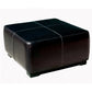 Baxton Studio Black Faux Leather Ottoman with Rounded Sides | Ottomans | Modishstore - 3