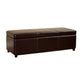 Baxton Studio Dark Brown Faux Storage Bench Ottoman with Dimples | Ottomans | Modishstore - 3