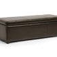 Baxton Studio Dennehy Dark Brown Modern Ottoman | Modishstore | Ottomans