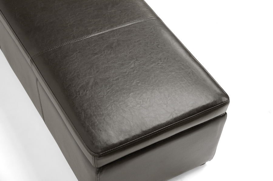 baxton studio dennehy dark brown modern ottoman | Modish Furniture Store-4